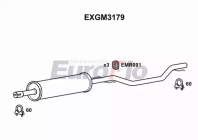 EUROFLO exgm3179 -  Средний глушитель выхлопных газов