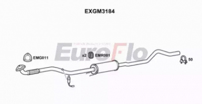 EUROFLO exgm3184 -  Средний глушитель выхлопных газов