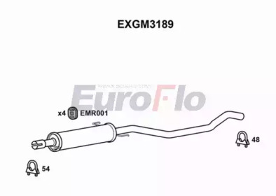 EUROFLO exgm3189 -  Средний глушитель выхлопных газов