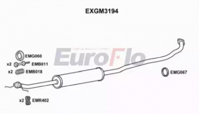 EUROFLO exgm3194 -  Средний глушитель выхлопных газов