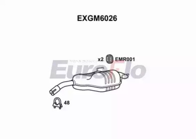 EUROFLO exgm6026 -  Глушитель выхлопных газов конечный