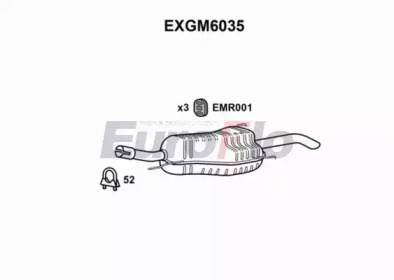 EUROFLO exgm6035 -  Глушитель выхлопных газов конечный