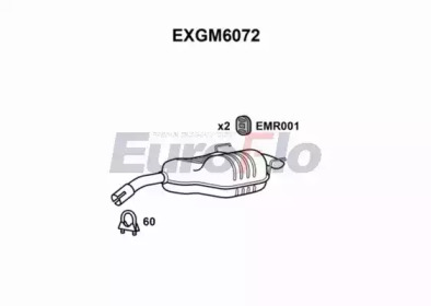 EUROFLO exgm6072 -  Глушитель выхлопных газов конечный