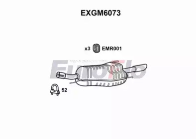 EUROFLO exgm6073 -  Глушитель выхлопных газов конечный
