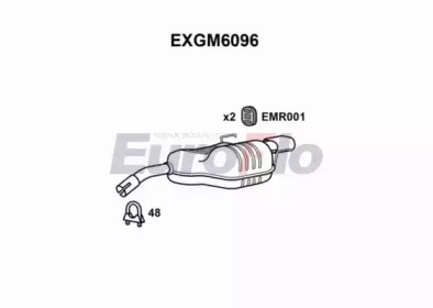 EUROFLO exgm6096 -  Глушитель выхлопных газов конечный