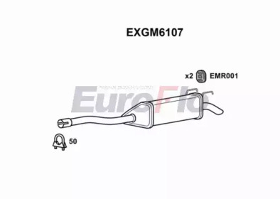 EUROFLO exgm6107 -  Глушитель выхлопных газов конечный