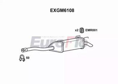 EUROFLO exgm6108 -  Глушитель выхлопных газов конечный