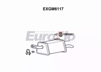 EUROFLO exgm6117 -  Глушитель выхлопных газов конечный