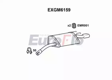 EUROFLO exgm6159 -  Глушитель выхлопных газов конечный