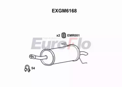 EUROFLO exgm6168 -  Глушитель выхлопных газов конечный