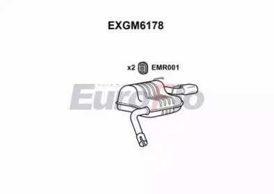 EUROFLO exgm6178 -  Глушитель выхлопных газов конечный
