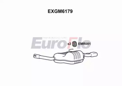 EUROFLO exgm6179 -  Глушитель выхлопных газов конечный