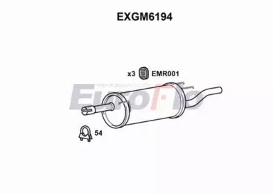 EUROFLO exgm6194 -  Глушитель выхлопных газов конечный