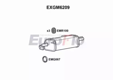 EUROFLO exgm6209 -  Глушитель выхлопных газов конечный