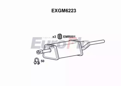 EUROFLO exgm6223 -  Глушитель выхлопных газов конечный