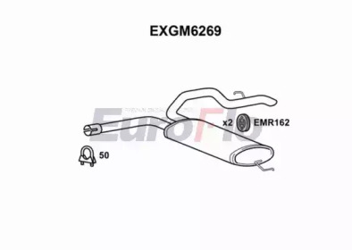 EUROFLO exgm6269 -  Глушитель выхлопных газов конечный