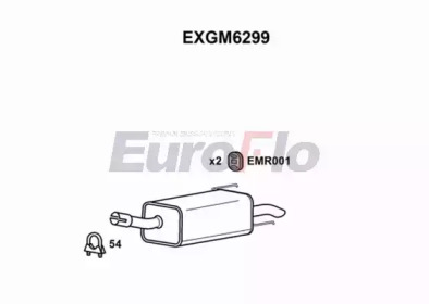 EUROFLO exgm6299 -  Глушитель выхлопных газов конечный