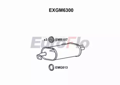 EUROFLO exgm6300 -  Глушитель выхлопных газов конечный