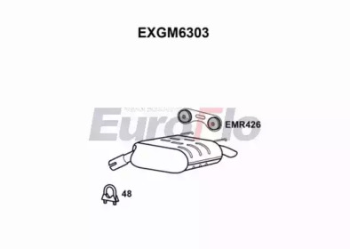 EUROFLO exgm6303 -  Глушитель выхлопных газов конечный