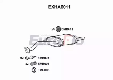 EUROFLO exha6011 -  Глушитель выхлопных газов конечный
