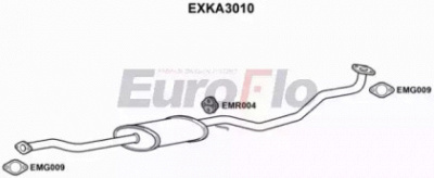EUROFLO exka3010 -  Средний глушитель выхлопных газов
