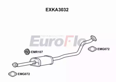 EUROFLO exka3032 -  Средний глушитель выхлопных газов