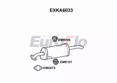 EUROFLO exka6033 -  Глушитель выхлопных газов конечный