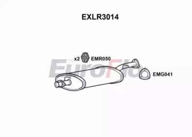 EUROFLO exlr3014 -  Средний глушитель выхлопных газов