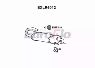 EUROFLO exlr6012 -  Глушитель выхлопных газов конечный