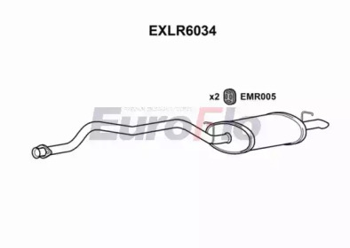 EUROFLO exlr6034 -  Глушитель выхлопных газов конечный