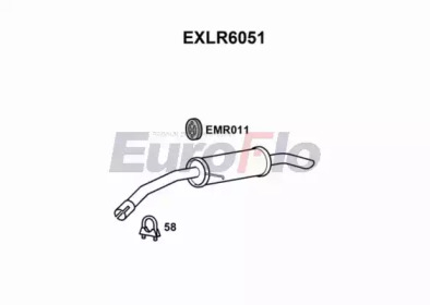 EUROFLO exlr6051 -  Глушитель выхлопных газов конечный