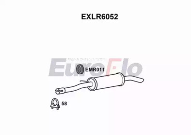 EUROFLO exlr6052 -  Глушитель выхлопных газов конечный