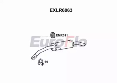 EUROFLO exlr6063 -  Глушитель выхлопных газов конечный
