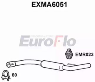 EUROFLO exma6051 -  Глушитель выхлопных газов конечный