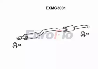 EUROFLO exmg3001 -  Средний глушитель выхлопных газов