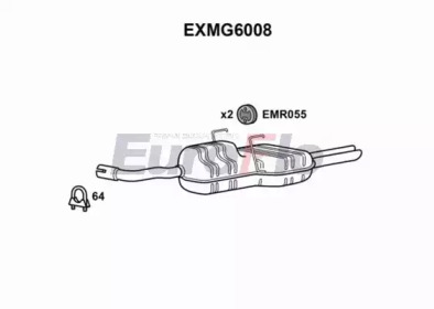 EUROFLO exmg6008 -  Глушитель выхлопных газов конечный