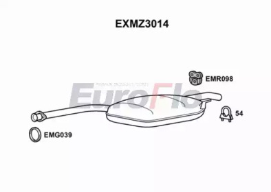 EUROFLO exmz3014 -  Средний глушитель выхлопных газов