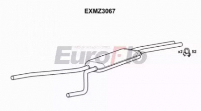 EUROFLO exmz3067 -  Средний глушитель выхлопных газов