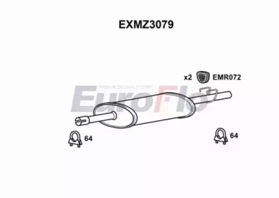 EUROFLO exmz3079 -  Средний глушитель выхлопных газов