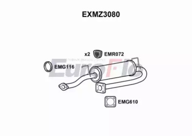 EUROFLO exmz3080 -  Средний глушитель выхлопных газов