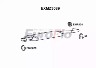 EUROFLO exmz3089 -  Средний глушитель выхлопных газов