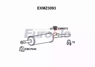 EUROFLO exmz3093 -  Средний глушитель выхлопных газов