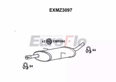 EUROFLO exmz3097 -  Средний глушитель выхлопных газов