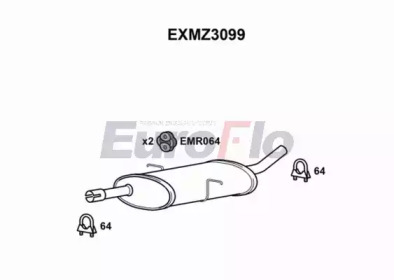 EUROFLO exmz3099 -  Средний глушитель выхлопных газов