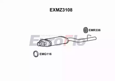 EUROFLO exmz3108 -  Средний глушитель выхлопных газов