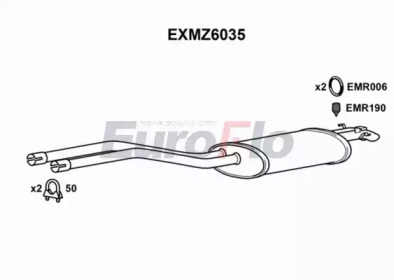 EUROFLO exmz6035 -  Глушитель выхлопных газов конечный