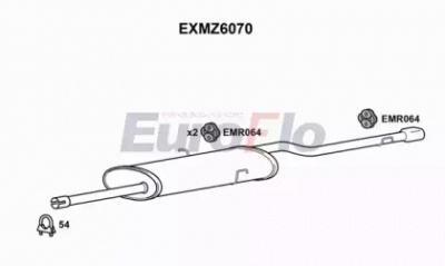 EUROFLO exmz6070 -  Глушитель выхлопных газов конечный