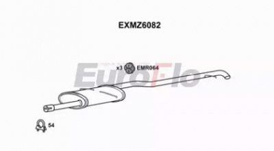 EUROFLO exmz6082 -  Глушитель выхлопных газов конечный