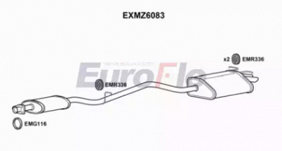 EUROFLO exmz6083 -  Глушитель выхлопных газов конечный