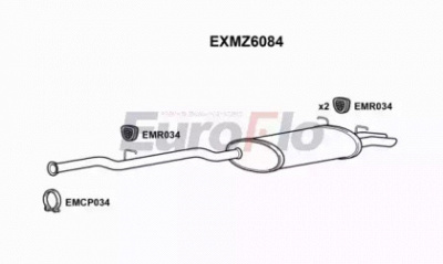 EUROFLO exmz6084 -  Глушитель выхлопных газов конечный